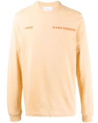 T-shirt à manche longue imprimé orange Bianca Saunders