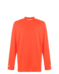 T-shirt à manche longue imprimé orange Heron Preston