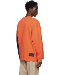 T-shirt à manche longue imprimé orange We11done
