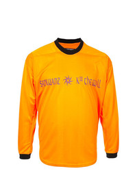 T-shirt à manche longue imprimé orange Sankuanz