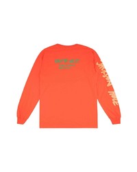 T-shirt à manche longue imprimé orange Kanye West