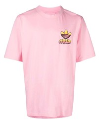 T-shirt à manche longue imprimé rose adidas