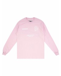 T-shirt à manche longue imprimé rose Anti Social Social Club