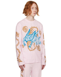 T-shirt à manche longue imprimé rose Charles Jeffrey Loverboy