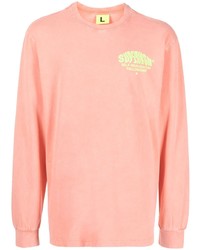T-shirt à manche longue imprimé rose Supervsn