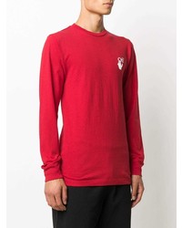 T-shirt à manche longue imprimé rouge Off-White