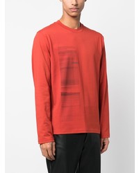 T-shirt à manche longue imprimé rouge A-Cold-Wall*