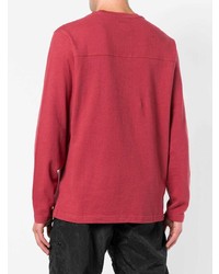 T-shirt à manche longue imprimé rouge Stussy