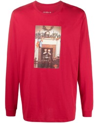 T-shirt à manche longue imprimé rouge Nike