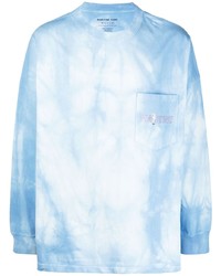 T-shirt à manche longue imprimé tie-dye bleu clair Martine Rose