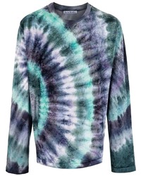 T-shirt à manche longue imprimé tie-dye multicolore Acne Studios