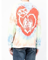 T-shirt à manche longue imprimé tie-dye multicolore SAINT MXXXXXX