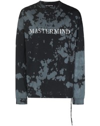 T-shirt à manche longue imprimé tie-dye noir Mastermind Japan