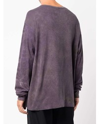 T-shirt à manche longue imprimé tie-dye violet Needles