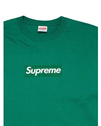 T-shirt à manche longue imprimé vert foncé Supreme