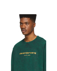 T-shirt à manche longue imprimé vert foncé Alexander Wang