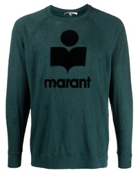 T-shirt à manche longue imprimé vert foncé Isabel Marant