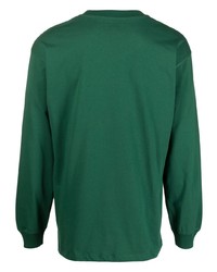 T-shirt à manche longue imprimé vert foncé PACCBET