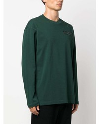 T-shirt à manche longue imprimé vert foncé MONCLER GRENOBLE