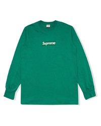 T-shirt à manche longue imprimé vert foncé Supreme