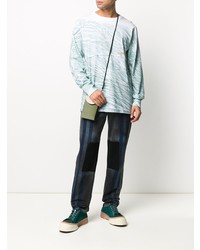 T-shirt à manche longue imprimé vert menthe Eckhaus Latta