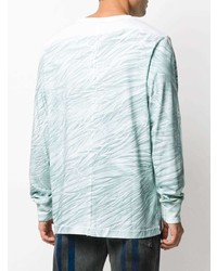 T-shirt à manche longue imprimé vert menthe Eckhaus Latta