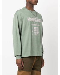 T-shirt à manche longue imprimé vert menthe HONOR THE GIFT