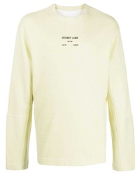 T-shirt à manche longue imprimé vert menthe Helmut Lang