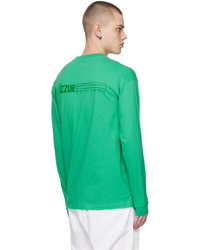 T-shirt à manche longue imprimé vert Izzue