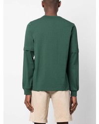 T-shirt à manche longue imprimé vert Sacai