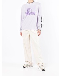 T-shirt à manche longue imprimé violet clair 1017 Alyx 9Sm