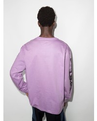 T-shirt à manche longue imprimé violet clair Story Mfg.