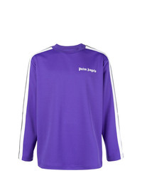 T-shirt à manche longue imprimé violet Palm Angels