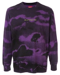 T-shirt à manche longue imprimé violet Supreme