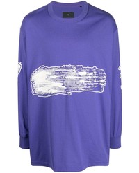 T-shirt à manche longue imprimé violet Y-3