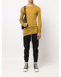 T-shirt à manche longue jaune Rick Owens