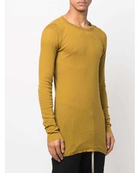 T-shirt à manche longue jaune Rick Owens