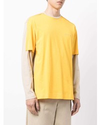 T-shirt à manche longue jaune Jacquemus