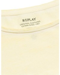T-shirt à manche longue jaune Replay
