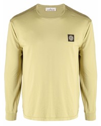 T-shirt à manche longue jaune Stone Island