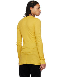 T-shirt à manche longue jaune Rick Owens