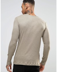 T-shirt à manche longue marron clair Asos