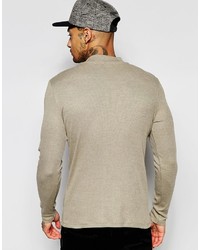 T-shirt à manche longue marron clair Asos