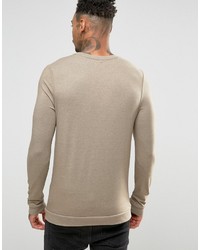 T-shirt à manche longue marron clair Asos