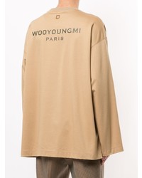 T-shirt à manche longue marron clair Wooyoungmi