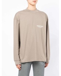 T-shirt à manche longue marron clair FEAR OF GOD ESSENTIALS