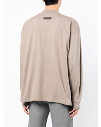 T-shirt à manche longue marron clair FEAR OF GOD ESSENTIALS