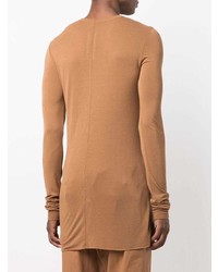 T-shirt à manche longue marron clair Rick Owens