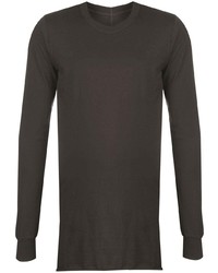 T-shirt à manche longue marron foncé Rick Owens