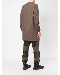 T-shirt à manche longue marron Rick Owens